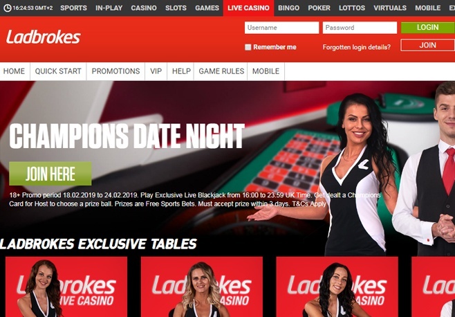 Ladbrokes screenshot