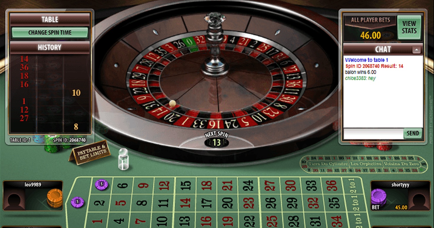 Multiplayer French Roulette gameplay screenshot